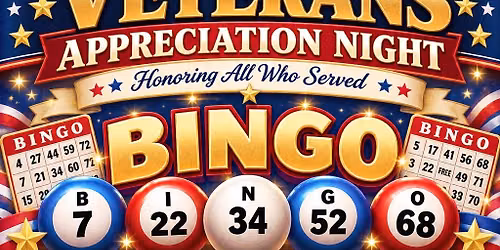 Veteran\u2019s Appreciation Bingo Night