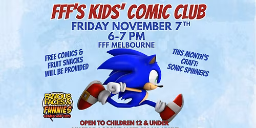 FFF Comics Kids' Club Friday Nov 7th 6-7 PM