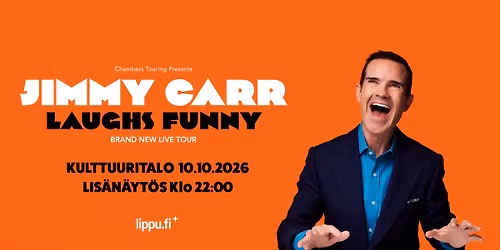 Jimmy Carr : Laughs Funny - Helsinki 10.10.2026 klo 22:00
