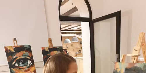 SIP AND CREATE: PAINT AN ABSTRACT EYE PAINTING