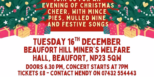 Abertillery Orpheus Male Choir Christmas concert - Beaufort Hill Miner's Welfare Hall