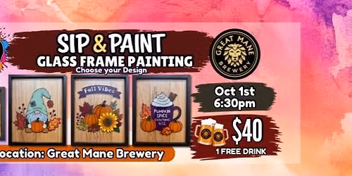 Sip & Paint Floating Glass Frames
