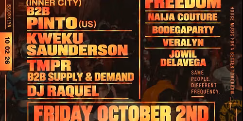 The Hood Needs House: Dantiez Saunderson b2b Pinto, Kweku Saunderson, TMPR, DJ RaQuel & More