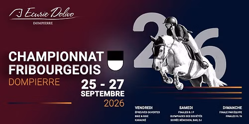 CHAMPIONNAT FRIBOURGEOIS - Dompierre - 25-27 Septembre 2026