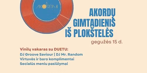 VINIL\u0172 VAKARAS. \u0160VEN\u010cIAM GIMTADIEN\u012e.