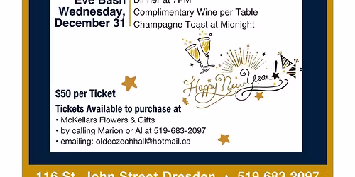 New Years Eve Dinner and Dance