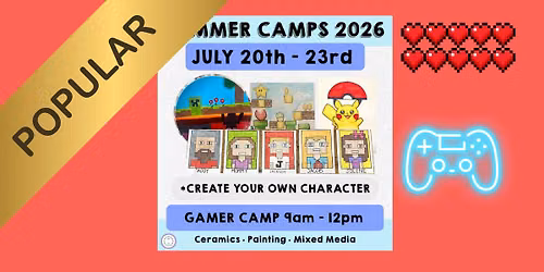 Gamer Art Summer Camp (Ages 6+)