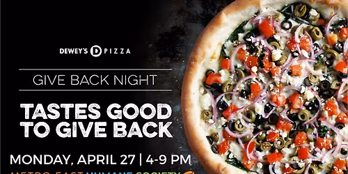 Dewey's Pizza Give Back Night