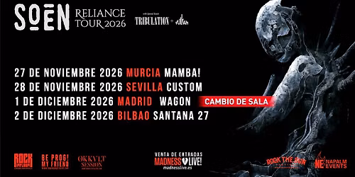 Soen + Tribulation + Vulkan (Bilbao)