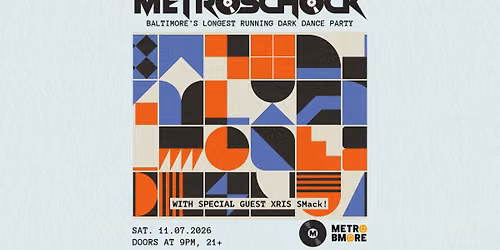 METROSCHOCK Halloween w\/ Special Guest XRIS SMack! @ Metro Baltimore 