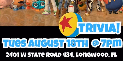 Toy Story Trivia @ Hurricane Grill & Wings Longwood