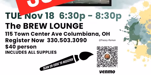 Paint & Sip at the Brew Lounge: Holiday Art Party \ud83c\udf84\u2728