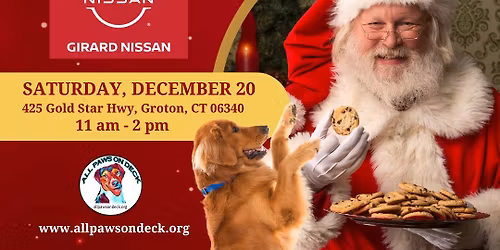 Cookies with Santa Fundraiser & Adoption Event at Girard Nissan, Groton