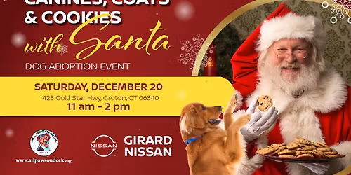 Canines, Coats & Cookies Dog Adoption Event at Girard Nissan, Groton