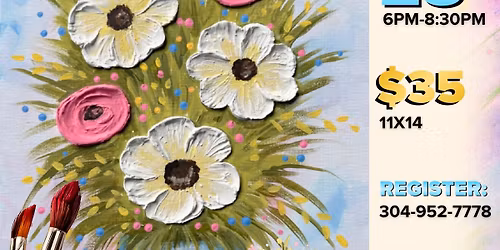 Textured Flower Bouquet Painting