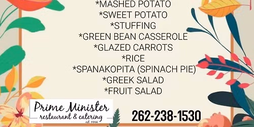 PRIME MINISTER RESTAURANT THANKSGIVING BUFFET 