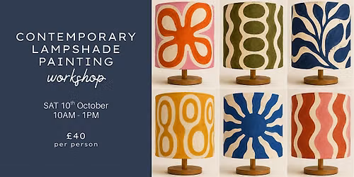 Art Workshop - Contemporary Lampshade Painting - Southampton