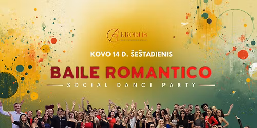 Baile Romantico Social Dance Party Klaipeda | Lithuanian colours themed party | Bachata workshop