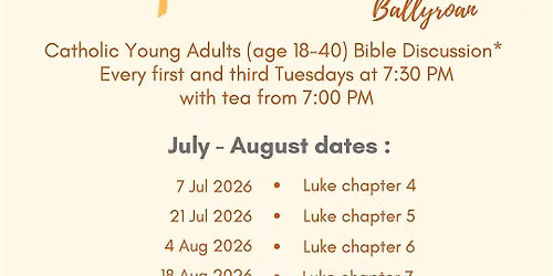 Populus Verbi Ballyroan - Catholic Bible Group (age 18-40)