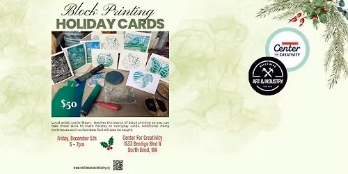 Block Printing Holiday Cards with Leslie Moon