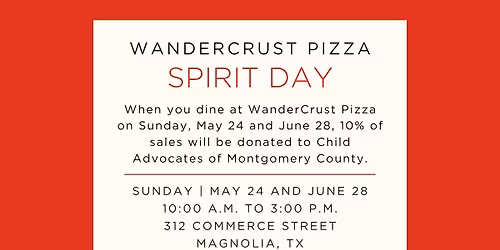 WanderCrust Pizza Spirit Day