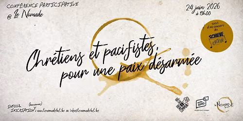 Chr\u00e9tiens et pacifistes, pour une paix d\u00e9sarm\u00e9e - Conf\u00e9rence de Baudouin de Guillebon