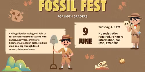 Fossil Fest for K-5th graders
