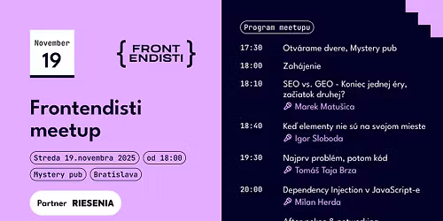 [Bratislava] Frontend meetup