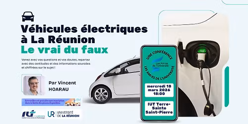 V\u00e9hicules \u00e9lectriques \u00e0 La R\u00e9union : le vrai du faux \u00b7 Saint-Pierre \u00b7 IUT