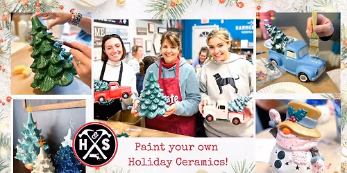 Merry & Bright: Paint Your Own Holiday Ceramics Workshop!