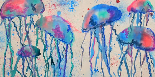 Watercolour Jellyfish for 5 -8-Year-Olds