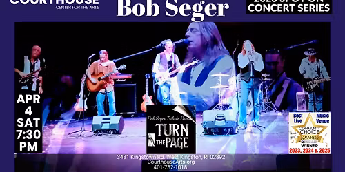BOB SEGER \u2013 Turn The Page 4\/4\/26 SAT 7:30PM