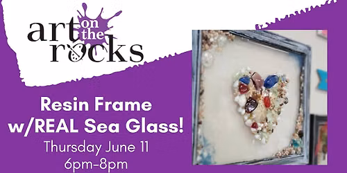 Resin Frame with *NEW AUTHENTIC* Sea Glass! — 875 Merriam Ave, Unit 123, Leominster, MA, United States, Massachusetts 01453