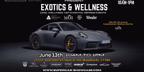 SUPERCAR SHOWCASE - Exotics & Wellness - Father's Day Event - Cars + Coffee 