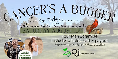 Cancer's A Bugger Golf Tournament \u2022 Cameron Mudrick & Madison Bowe Fundraiser\u26f3