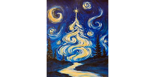 A Starry Night Christmas - Paint and Sip in Sacramento | Classpop!\u2122