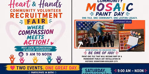 \u2764\ufe0f Heart & Hands Volunteer Recruitment Fair + Community Mosaic Paint Day \ud83c\udfa8