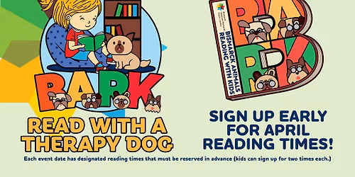 April BARK -- Read with a Therapy Dog