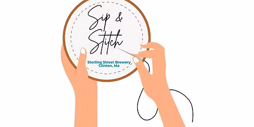 Beginner Hand Embroidery Class | Sip & Stitch at Sterling Street Brewery