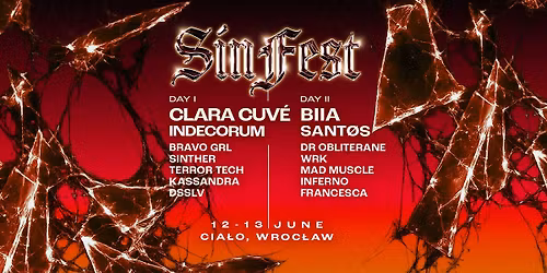 SIN FEST: CLARA CUV\u00c9, BIIA, SANT\u00d8S, INDECORUM & more | SINTHESIS x CIA\u0141O