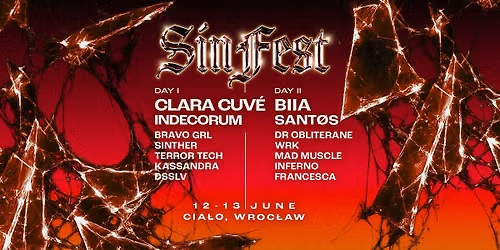 SIN FEST: CLARA CUVÉ, BIIA, SANTØS, INDECORUM & more | SINTHESIS x CIAŁO — Ciało
