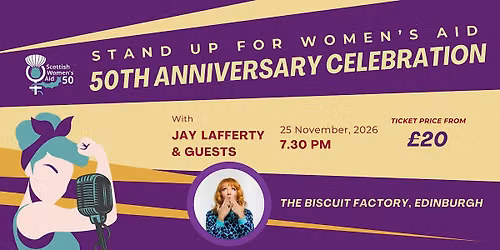 Stand up for Women's Aid! Cheers to 50 years comedy evening