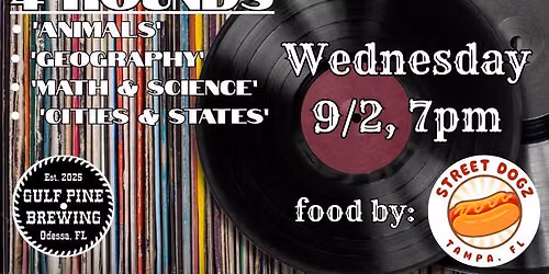 Music trivia [back-to-school themed]  ft. street dogz food truck 