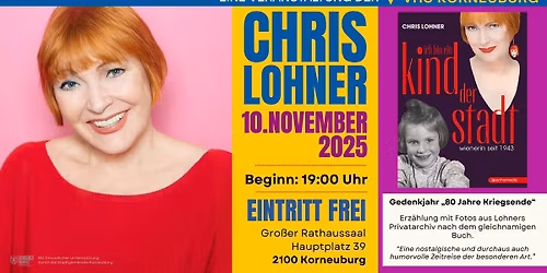 LESUNG mit CHRIS LOHNER 10.11.2025 in KORNEUBURG
