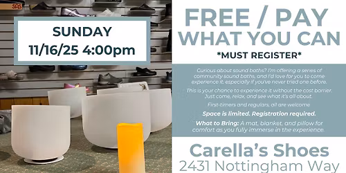 Free\/PWYC Sunday Night Crystal Bowl Sound Bath