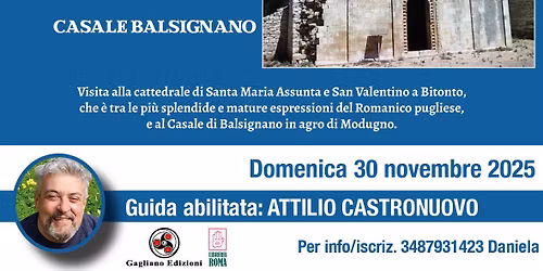 VISITA GUIDATA alla CATTEDRALE DI BITONTO E CASALE BALSIGNANO