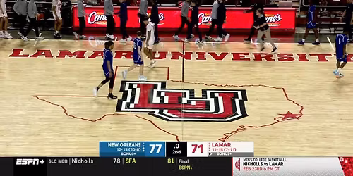 University of New Orleans (UNO) Privateers vs. Lamar Cardinals