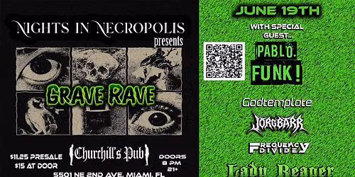 Nights in Necropolis presents: Grave Rave w\/ Pablo Funk & more