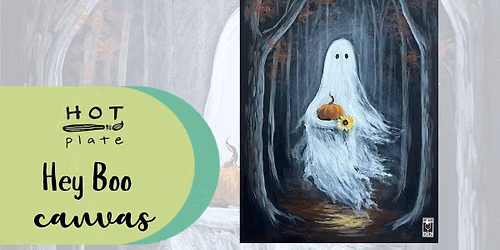 Canvas Painting: Hey Boo