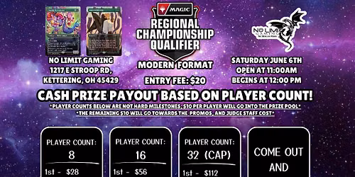 MTG Modern RCQ + Cash Payout Tournament!